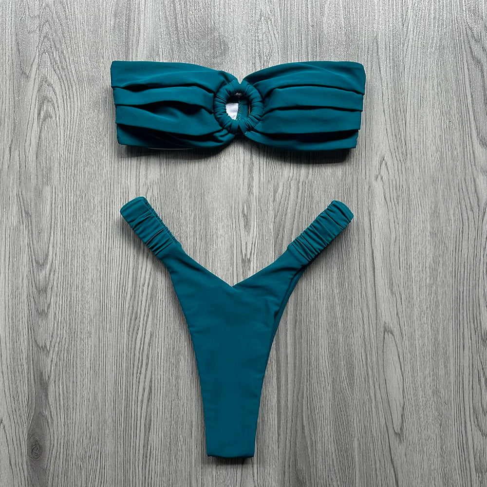 Bandeau Bikini - Blå / S